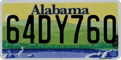 AL license plate 64DY760