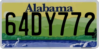 AL license plate 64DY772