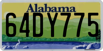 AL license plate 64DY775