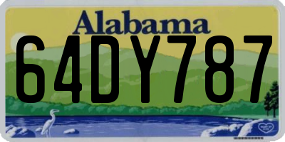 AL license plate 64DY787
