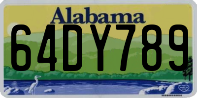 AL license plate 64DY789