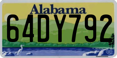 AL license plate 64DY792
