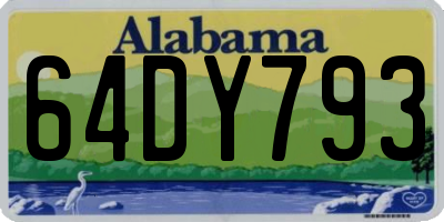 AL license plate 64DY793
