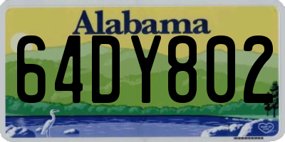 AL license plate 64DY802