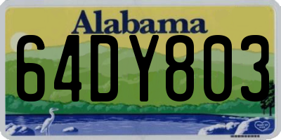 AL license plate 64DY803