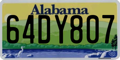 AL license plate 64DY807