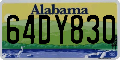 AL license plate 64DY830