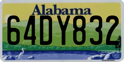 AL license plate 64DY832