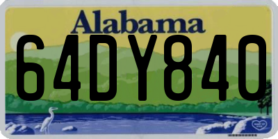 AL license plate 64DY840