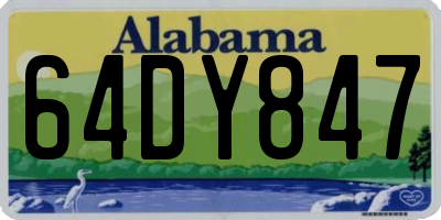 AL license plate 64DY847
