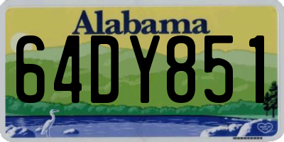 AL license plate 64DY851