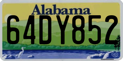 AL license plate 64DY852