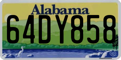AL license plate 64DY858