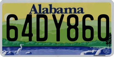 AL license plate 64DY860