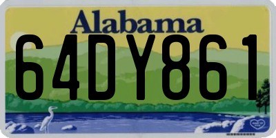 AL license plate 64DY861
