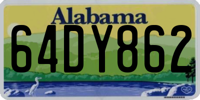 AL license plate 64DY862