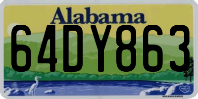 AL license plate 64DY863