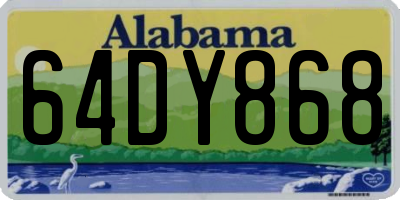 AL license plate 64DY868