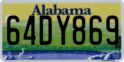 AL license plate 64DY869
