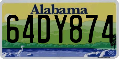 AL license plate 64DY874
