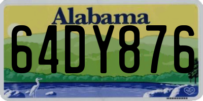 AL license plate 64DY876