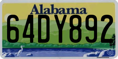 AL license plate 64DY892