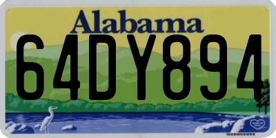 AL license plate 64DY894