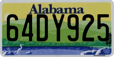 AL license plate 64DY925