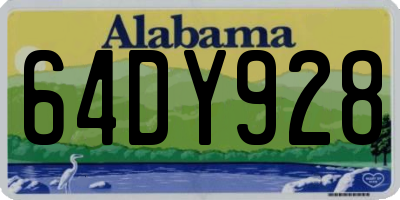 AL license plate 64DY928