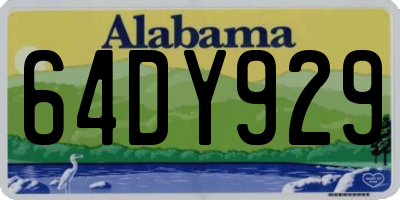 AL license plate 64DY929