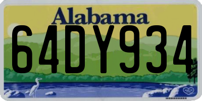 AL license plate 64DY934
