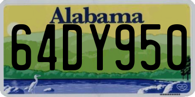 AL license plate 64DY950