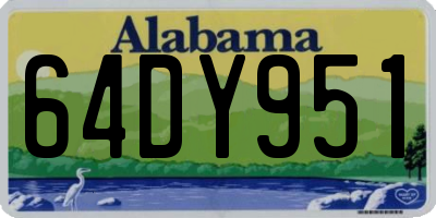 AL license plate 64DY951