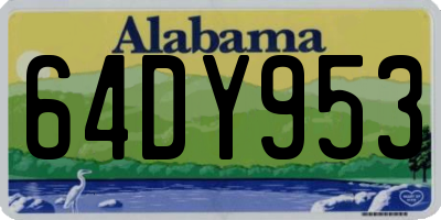 AL license plate 64DY953