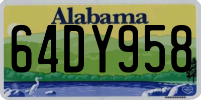AL license plate 64DY958