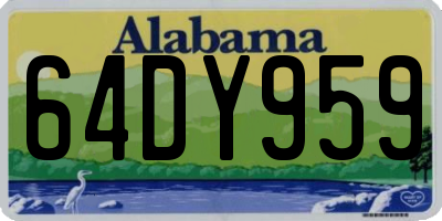 AL license plate 64DY959