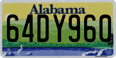 AL license plate 64DY960