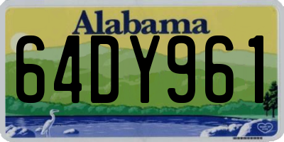 AL license plate 64DY961