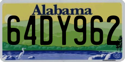 AL license plate 64DY962