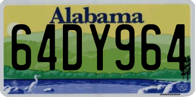 AL license plate 64DY964