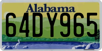 AL license plate 64DY965