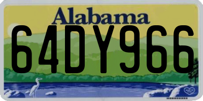 AL license plate 64DY966