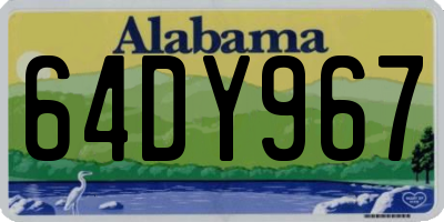 AL license plate 64DY967
