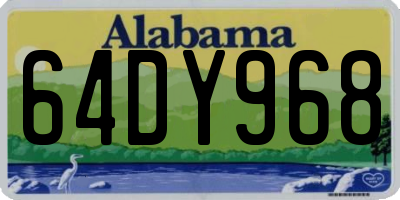AL license plate 64DY968