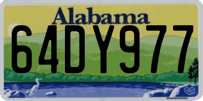 AL license plate 64DY977