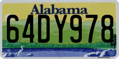 AL license plate 64DY978