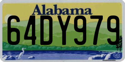 AL license plate 64DY979
