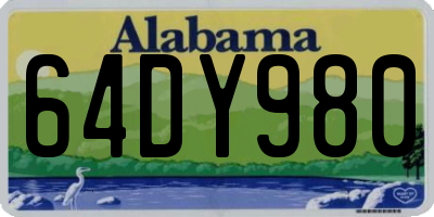 AL license plate 64DY980