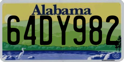 AL license plate 64DY982