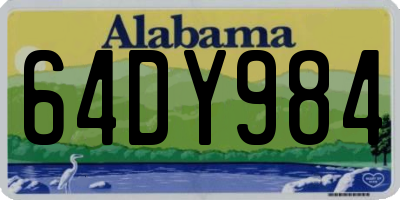 AL license plate 64DY984